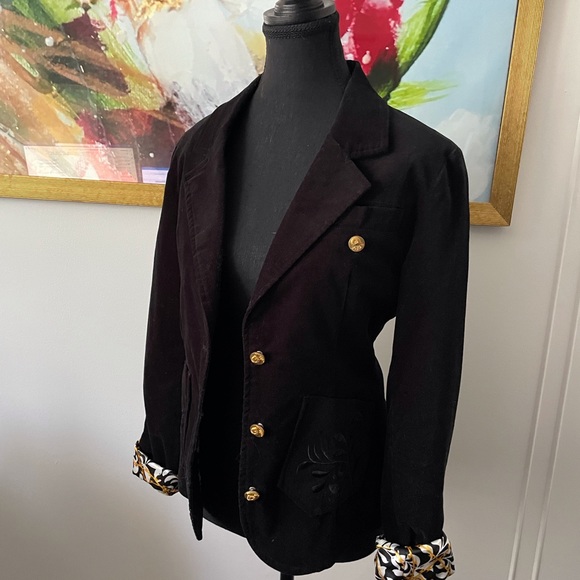 Akademiks / EUC Statement Blazer Black Velvet Lined Sz M - Picture 2 of 8